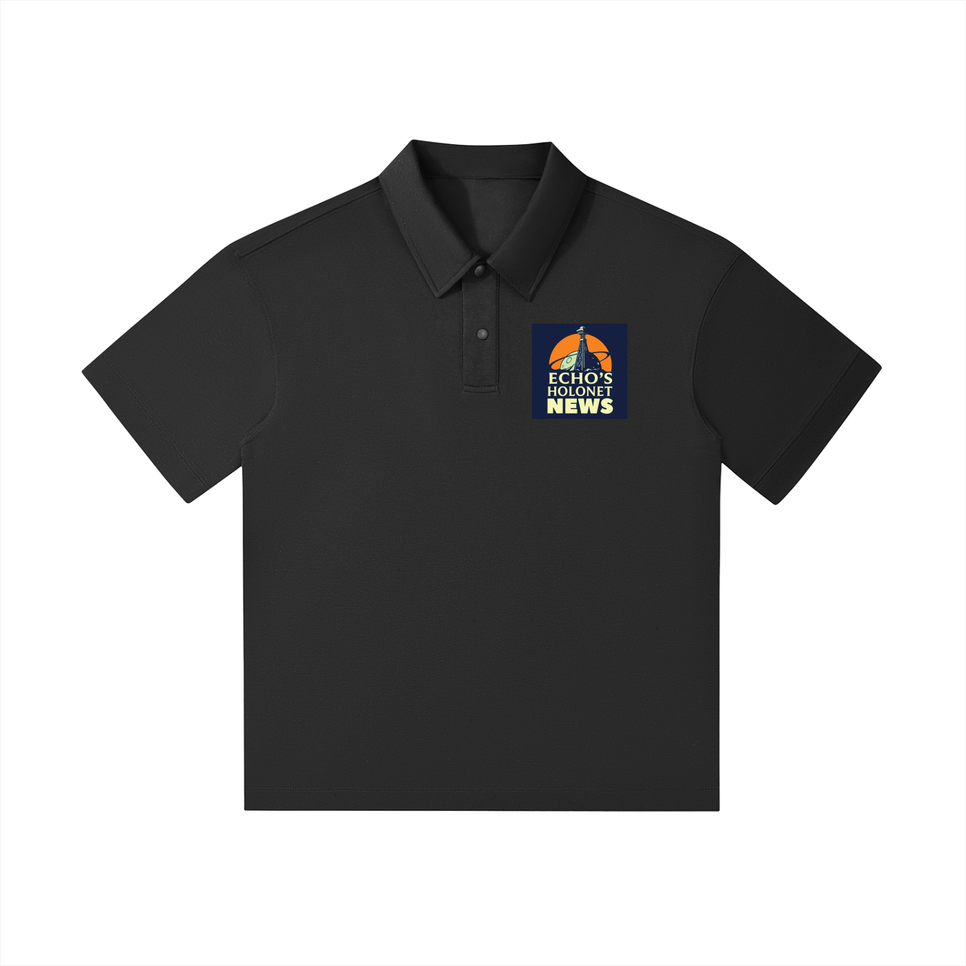 Echo's Holonet News Drop Shoulder Short-Sleeve Polo