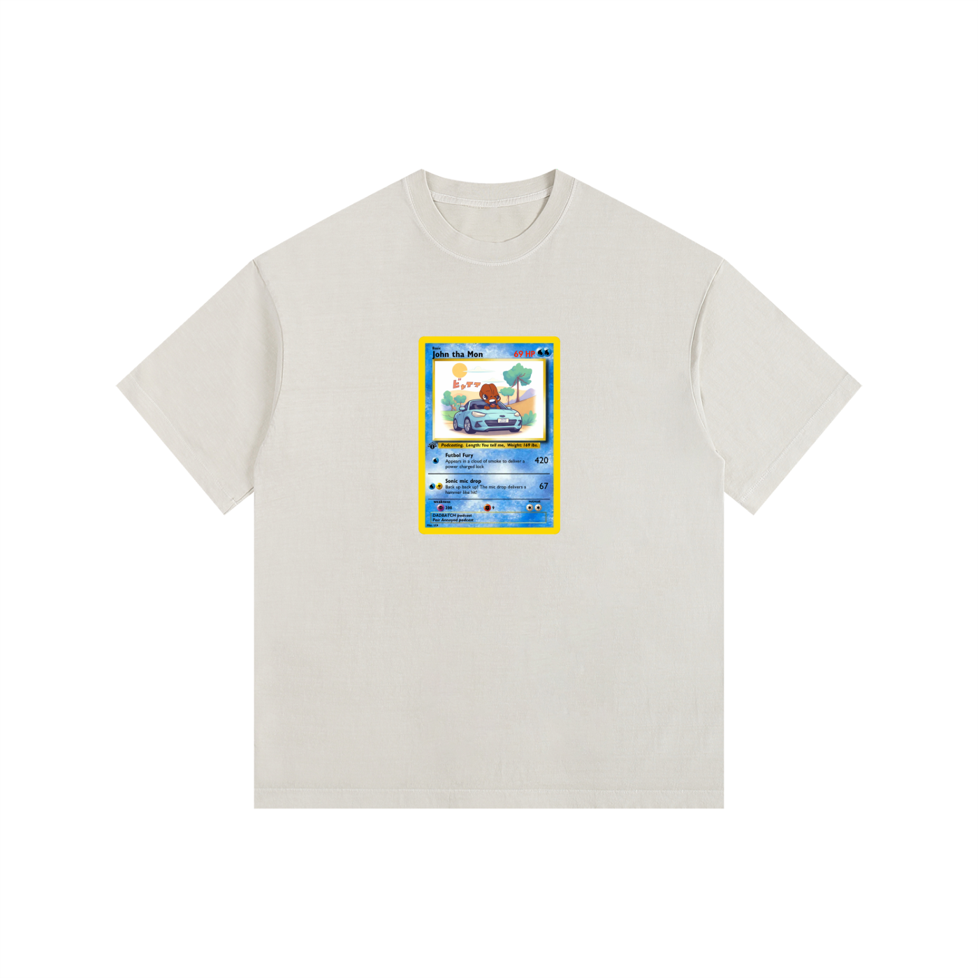 Jon the Car Mon Washed Oversized Cotton T-Shirt