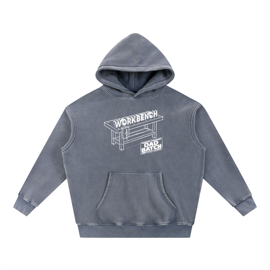 Workbench Snow Wash Fleece Oversize Hoodie