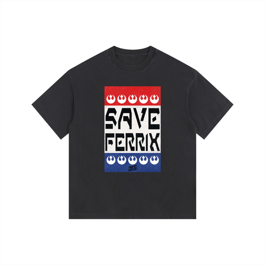 Save Ferrix- Washed Oversized Cotton T-Shirt