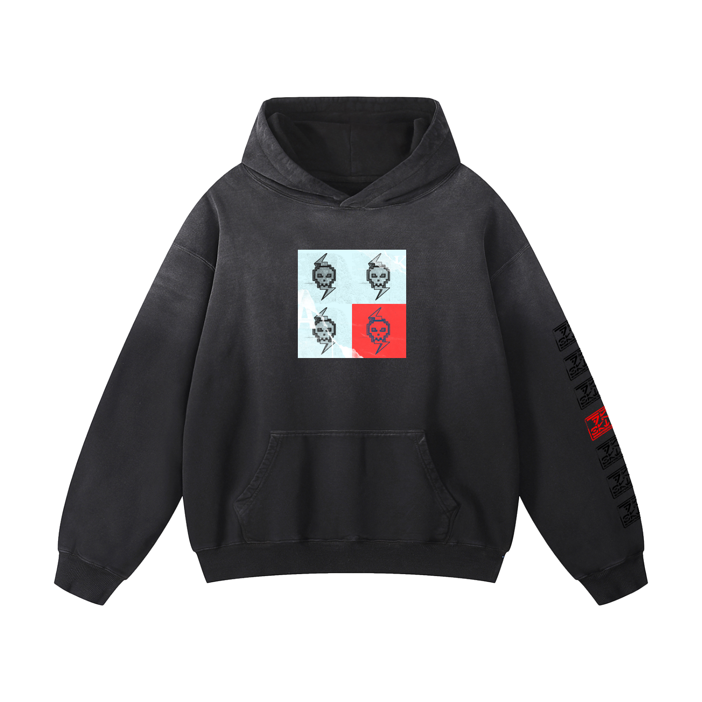 Tech Quad Bolt Sunfade Oversized Hoodie